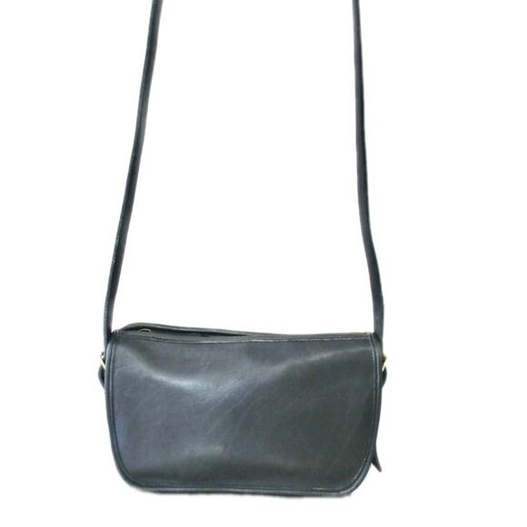Vintage 90s Coach Mitchell Crossbody Purse Navy Blue Leather Bag 9968 Flap